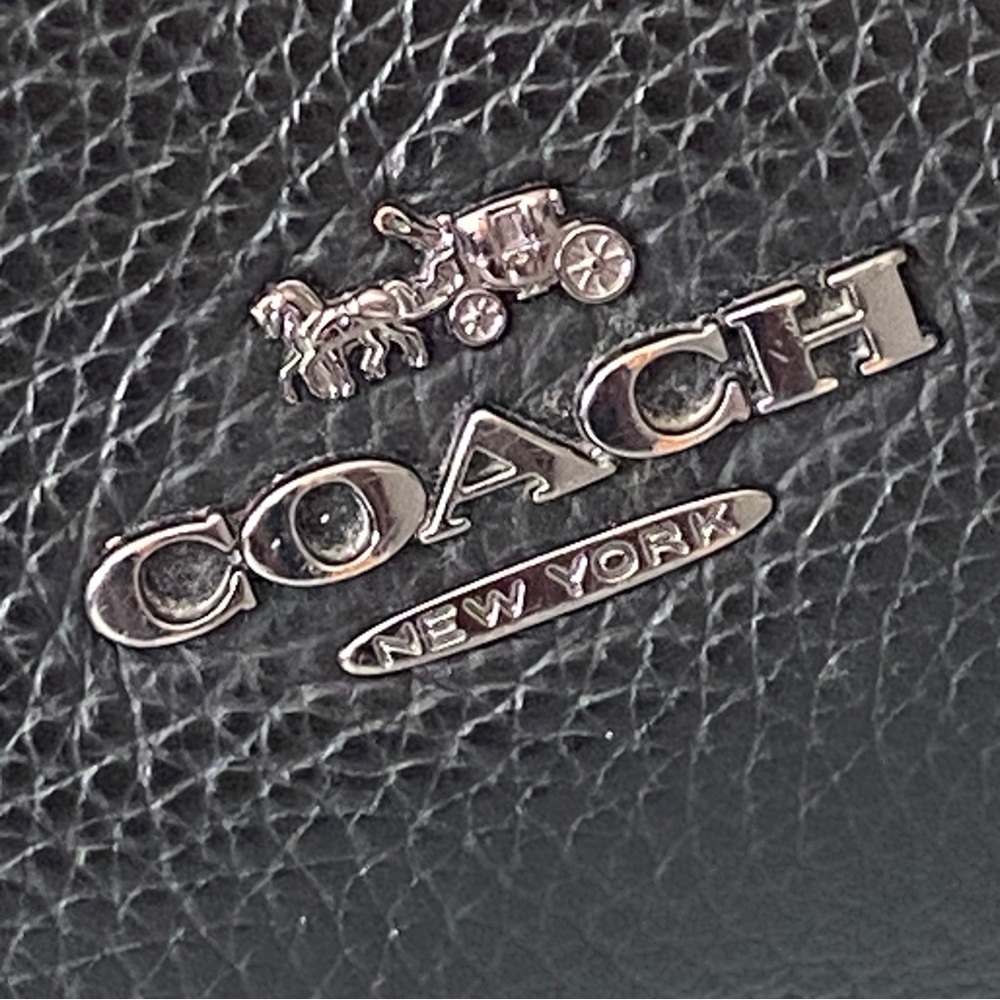 Coach Black Textured Leather Crossbody Bag - Picture 2 of 8